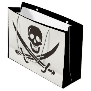 Obsidian Skull Swords Pirate flag of Calico Jack Large Gift Bag
