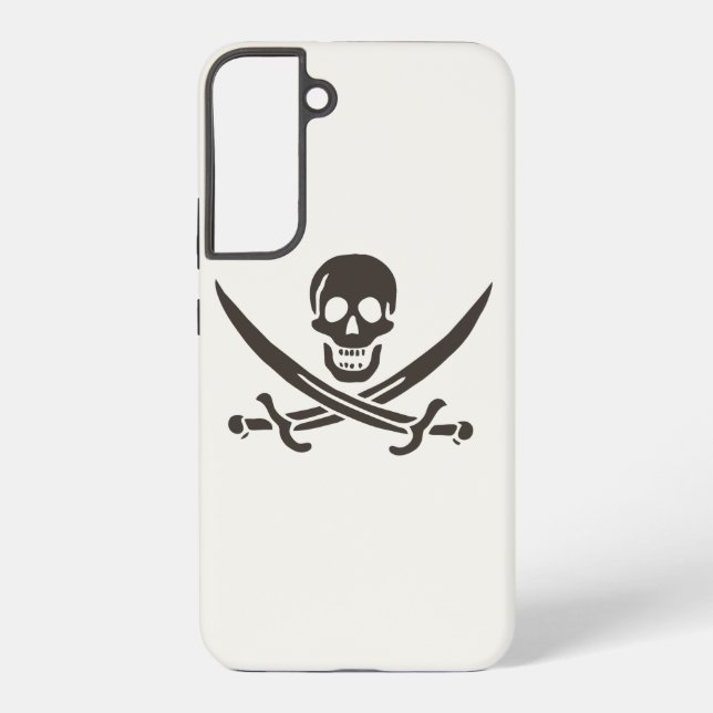 Obsidian Skull Swords Pirate flag of Calico Jack Samsung Galaxy S22+ Case (Back)