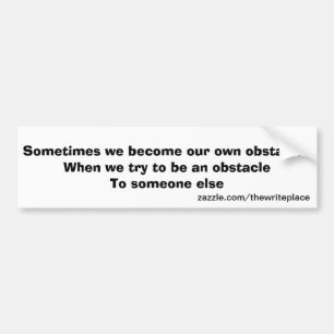 Obstacle Bumper Sticker