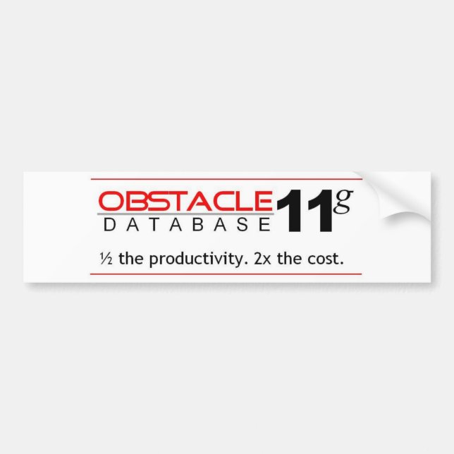 Obstacle Database 11g Bumper Sticker (Front)