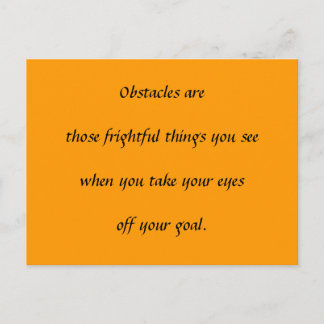 Obstacles Postcard