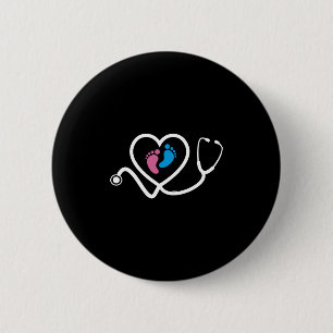 Obstetric Nurse Baby 6 Cm Round Badge