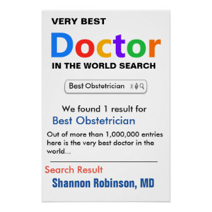 Obstetrician Custom Best Doctor Gift Poster