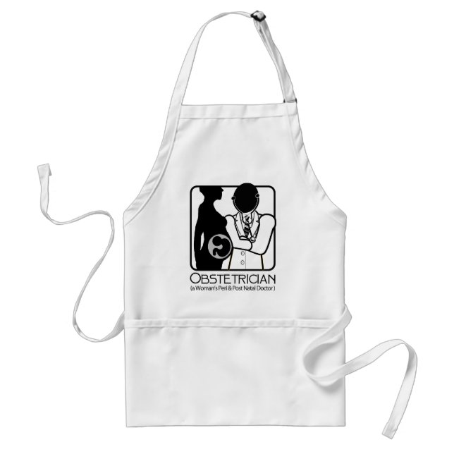 OBSTETRICIAN LOGO - WOMAN'S PERI AND POST NATAL DR STANDARD APRON (Front)