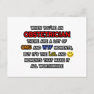 Obstetrician ... OMG WTF LOL Postcard