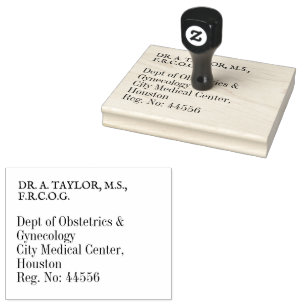Obstetrics Gynaecology Doctor Personal Address  Rubber Stamp