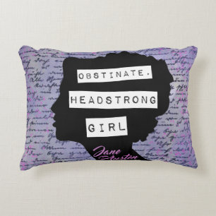 Obstinate Headstrong Girl Pride & Prejudice Decorative Cushion