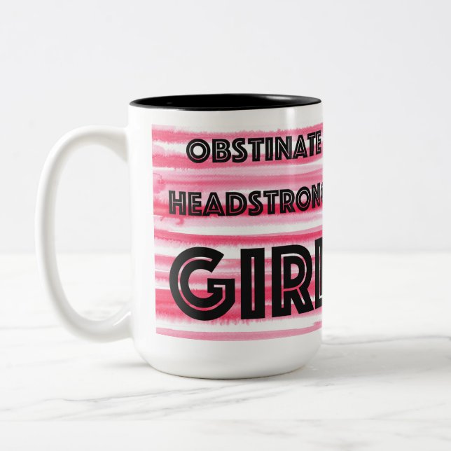 Obstinate Headstrong Girl Two-Tone Coffee Mug (Left)