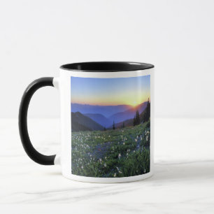 Obstruciton Point Sunset, Olympic NP, WA, USA Mug