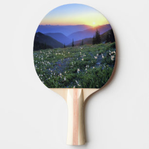 Obstruciton Point Sunset, Olympic NP, WA, USA Ping Pong Paddle