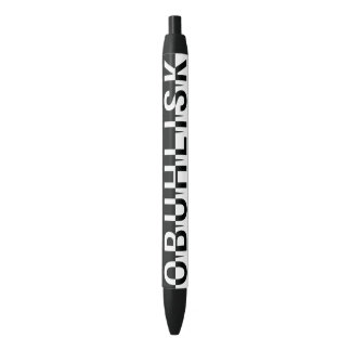 OBUHLISK Spike Label WHITE Black Ink Pen