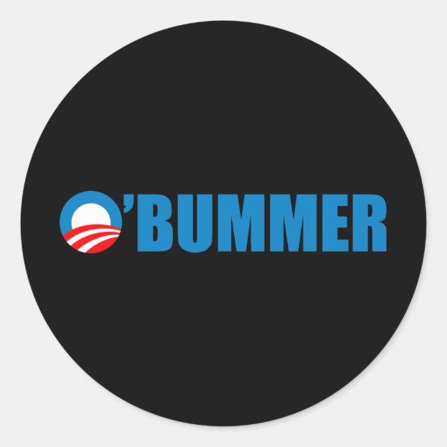 Obummer Classic Round Sticker (Front)