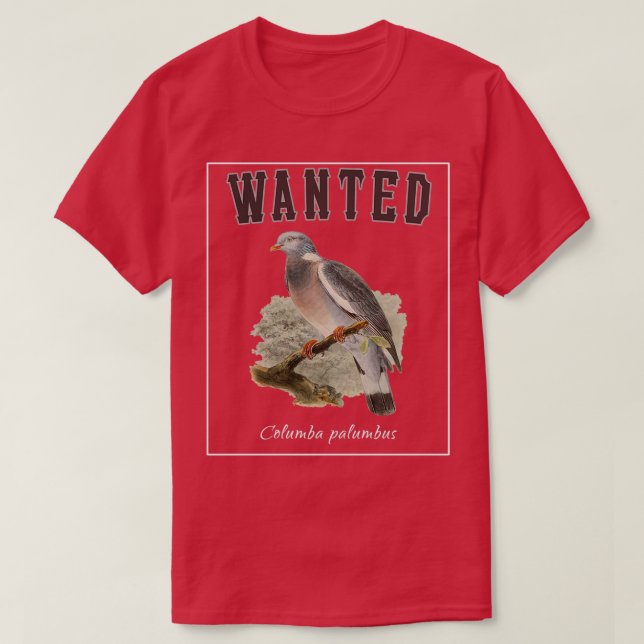 OBV Wanted Columba palumbus T-Shirt (Design Front)