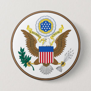 Obverse of the Great Seal 7.5 Cm Round Badge