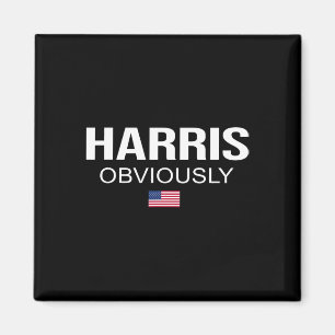 Obviously For President 2024 Kamala American Flag Magnet