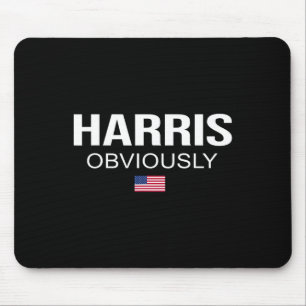 Obviously For President 2024 Kamala American Flag Mouse Mat