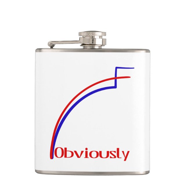 Obviously Hip Flask (Front)