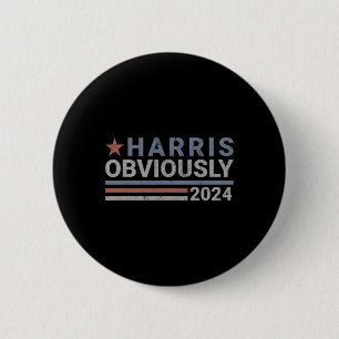 Obviously - Kamala 2024  6 Cm Round Badge