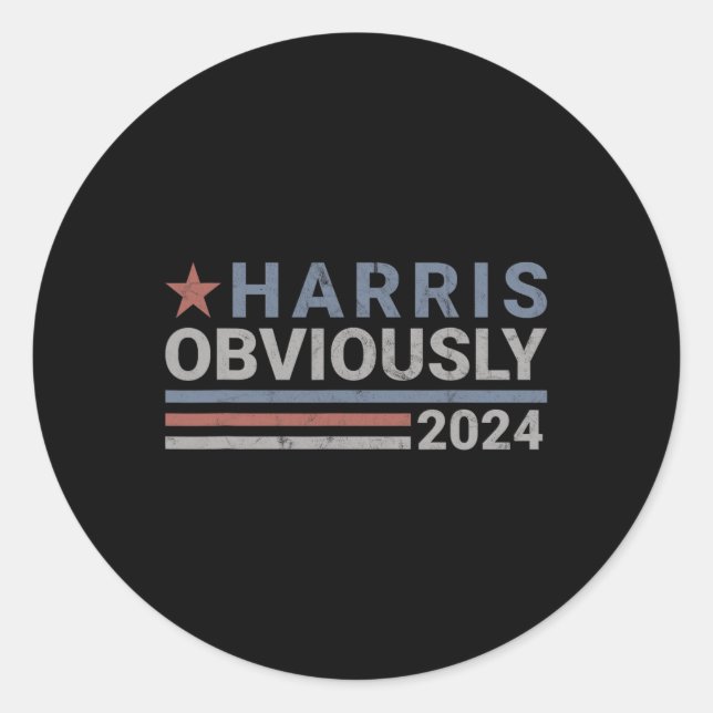 Obviously - Kamala 2024  Classic Round Sticker (Front)