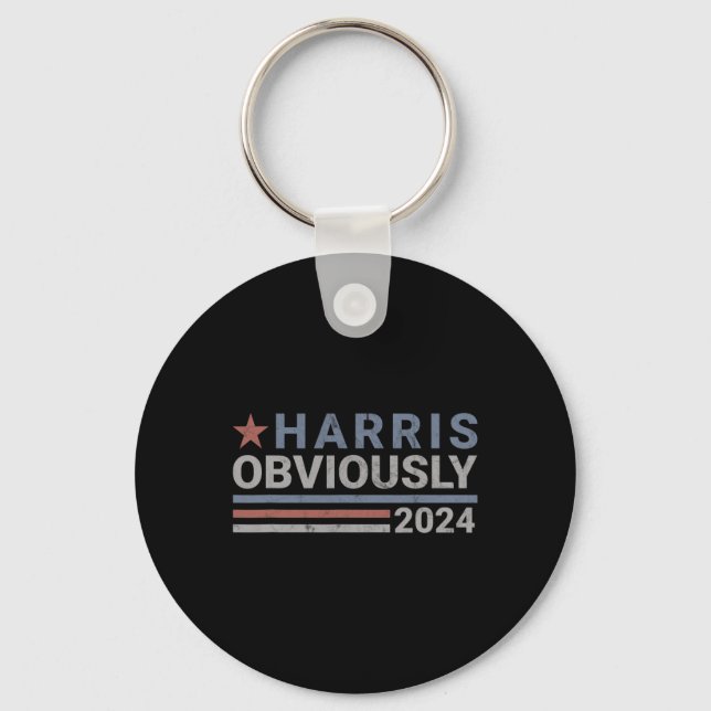 Obviously - Kamala 2024  Key Ring (Front)