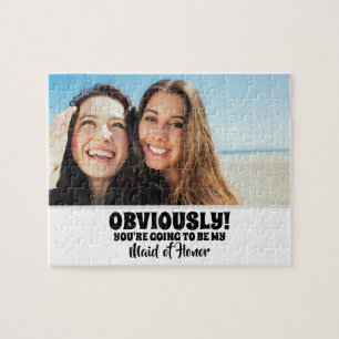 Obviously My - Funny Bridesmaid Proposal Photo Jigsaw Puzzle