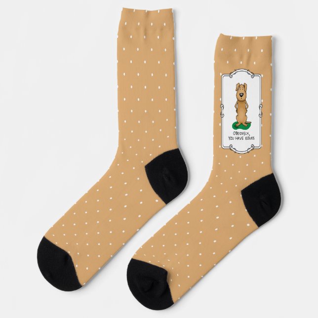 Obviously, you have issues - Funny irritated dog Socks (Left)