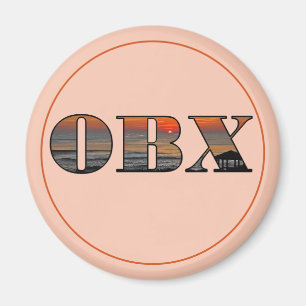 OBX Gazebo Sunrise Text Magnet
