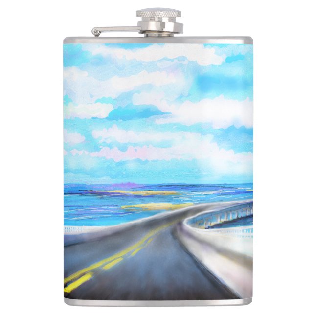 OBX Hwy 12 Hip Flask (Front)