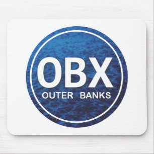 OBX NC Outer Banks North Carolina Beach Tag Mouse Mat