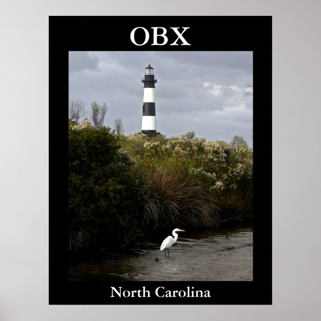 OBX, North Carolina Lighthouse Poster (Front)