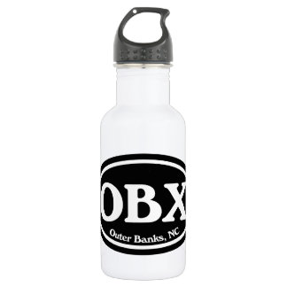 OBX Outer Banks Black Oval 532 Ml Water Bottle