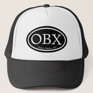 OBX Outer Banks Black Oval Trucker Hat