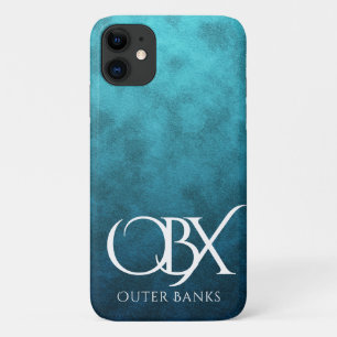 OBX Outer Banks NC on Blue Water Background Beach iPhone 11 Case