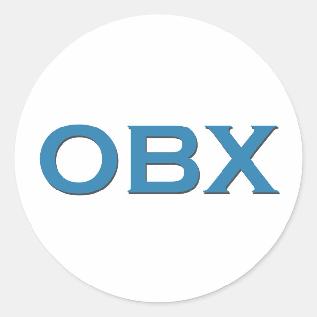 OBX (Outer Banks North Carolina) Classic Round Sticker (Front)