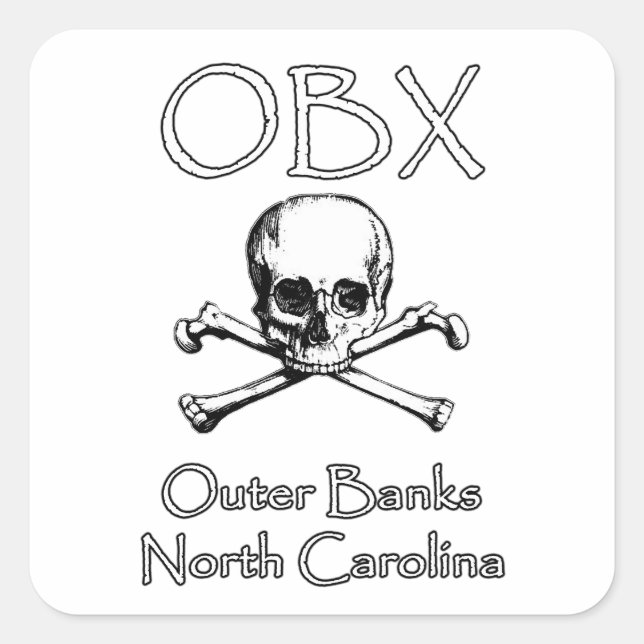 OBX - Outer Banks North Carolina Square Sticker (Front)