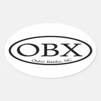 OBX Outer Banks Oval Oval Sticker