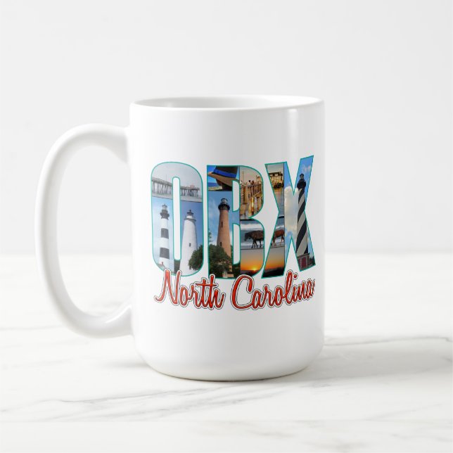 OBX Outer Banks Places Proud I Coffee Mug (Left)