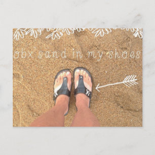 OBX Outer Banks Sand In mY shoes beach of NC flip Postcard