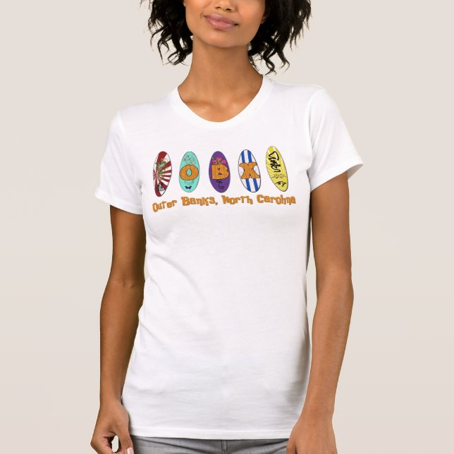 OBX Outer Banks Surf Board Shirt (Front)