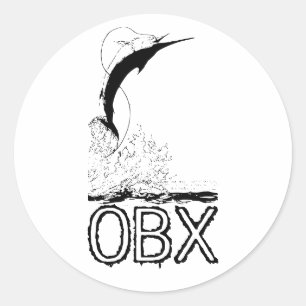 OBX Saltwater Sportfishing Classic Round Sticker