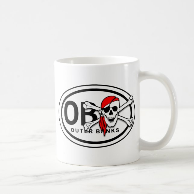 OBX Skull and Crossbones Pirate Mug (Right)