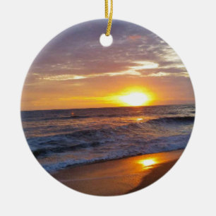 OBX Sunrise Outer Banks Sunrise Ceramic Tree Decoration