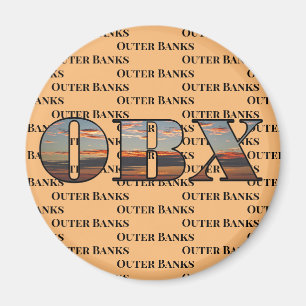  OBX Sunrise Text  Magnet