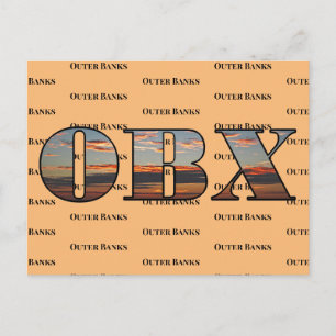  OBX Sunrise Text  Postcard