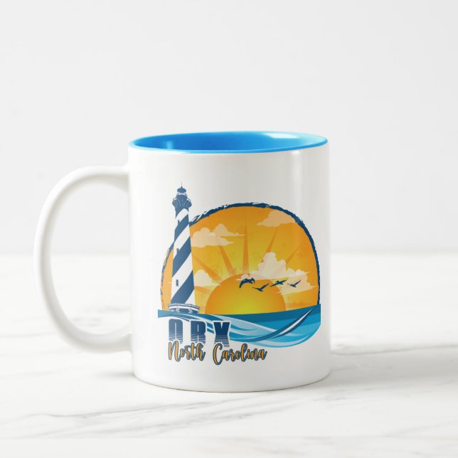 OBX Sunset Two-Tone Coffee Mug (Left)