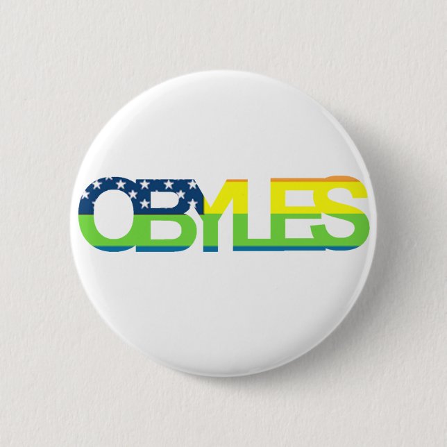 OBYLES Rainbow Flag 6 Cm Round Badge (Front)