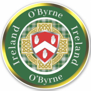 O'Byrne Irish Shield & Celtic Cross Personalised