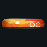 OC California Sunset Ocean Skateboard Deck<br><div class="desc">OC Orange County California Sunset Ocean Skateboard Deck designed by Artist Rick Short from an original painting entitled "Another Day' of a sunset over the ocean. To see more of Rick's fine art paintings,  visit his website at www.ScenicEarth.com.</div>