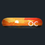 OC California Sunset Ocean Skateboard Deck<br><div class="desc">OC Orange County California Sunset Ocean Skateboard Deck designed by Artist Rick Short from an original painting entitled "Another Day' of a sunset over the ocean. To see more of Rick's fine art paintings,  visit his website at www.ScenicEarth.com.</div>