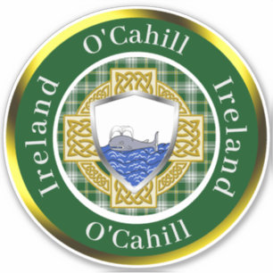 O'Cahill Irish Shield & Celtic Cross Personalized